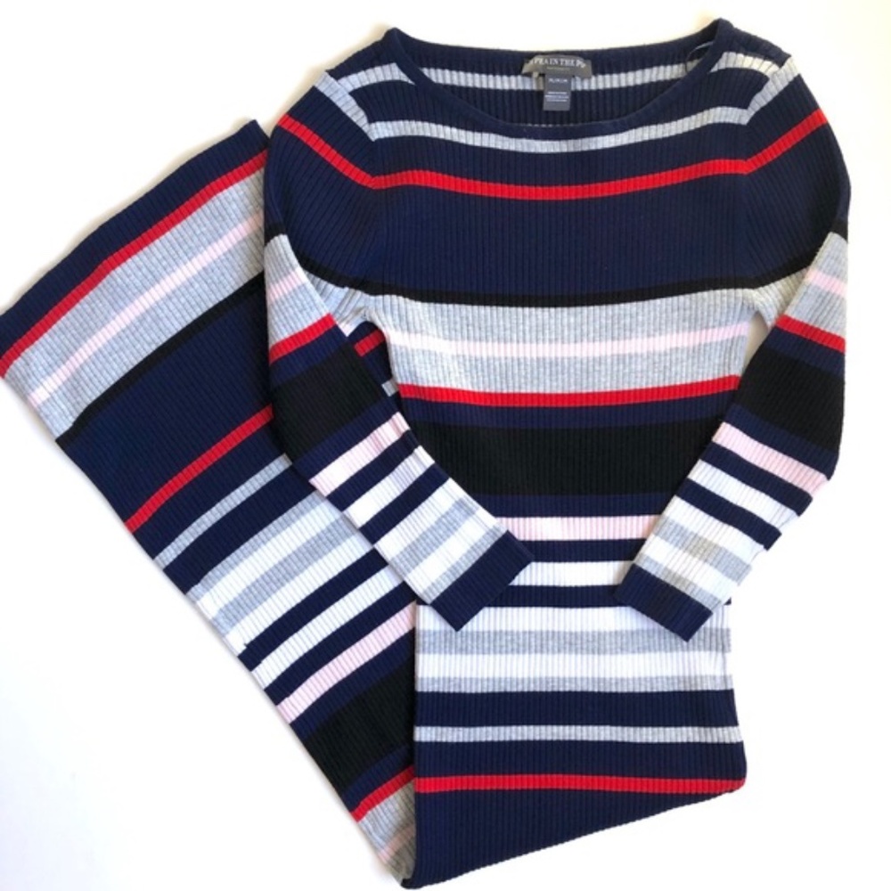A Pea in the Pod Striped Midi Maternity Dress sz M